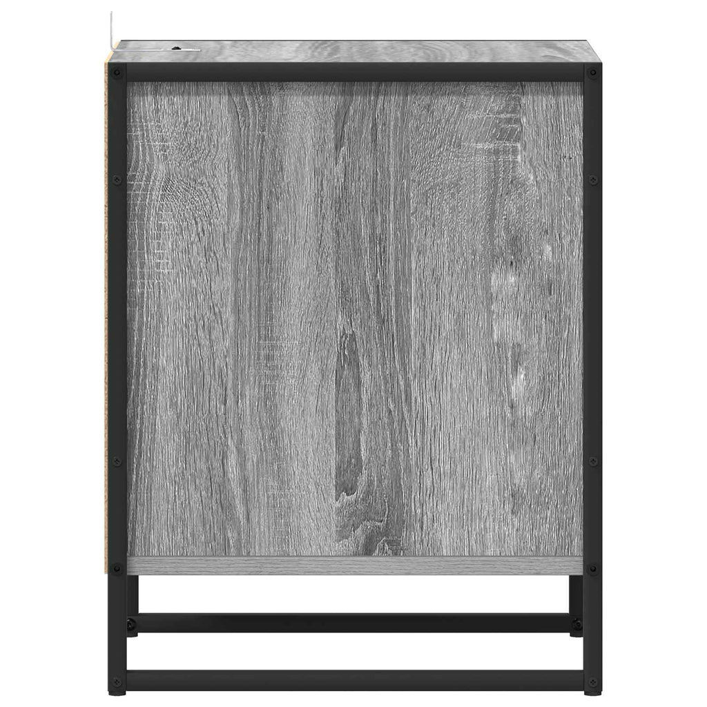 vidaXL Stolik nocny z szufladą 2 pcs Szary Sonoma 39,5 x 30 x 50 cm