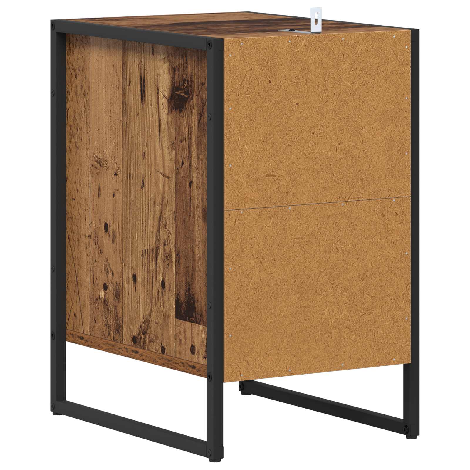vidaXL Stolik nocny z szufladą 2 pcs Stare drewno 39,5 x 30 x 50 cm