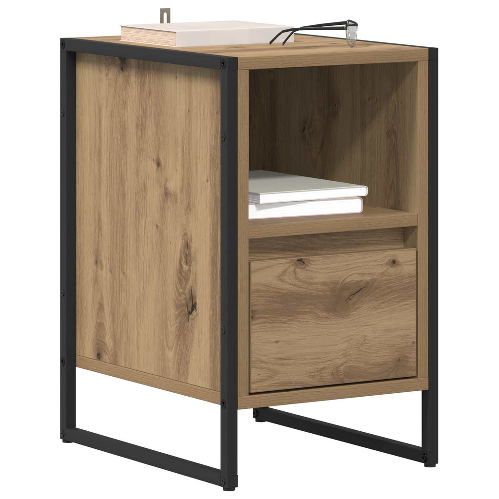 vidaXL Stolik nocny 2 pcs Dąb rzemieślniczy 39,5 x 30 x 50 cm