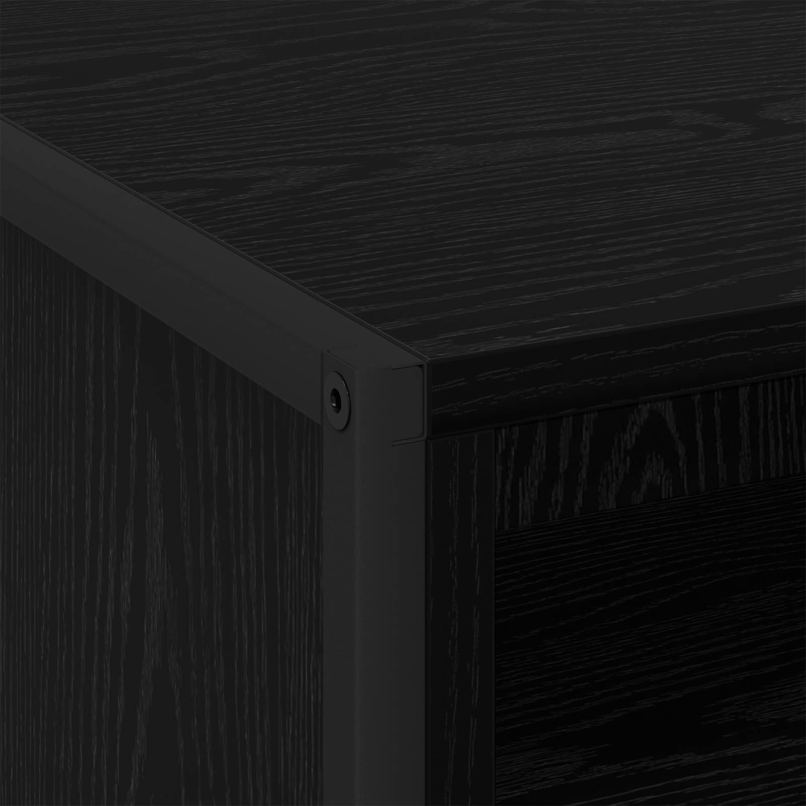 vidaXL Stolik nocny z szufladą Czarny Dąb 50 x 39,5 x 50 cm