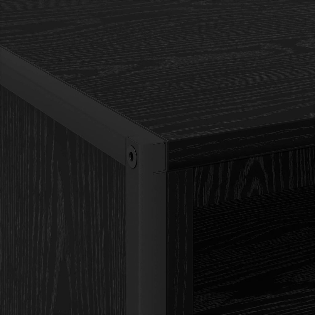 vidaXL Stolik nocny z szufladą 2 pcs Czarny Dąb 50 x 39,5 x 50 cm