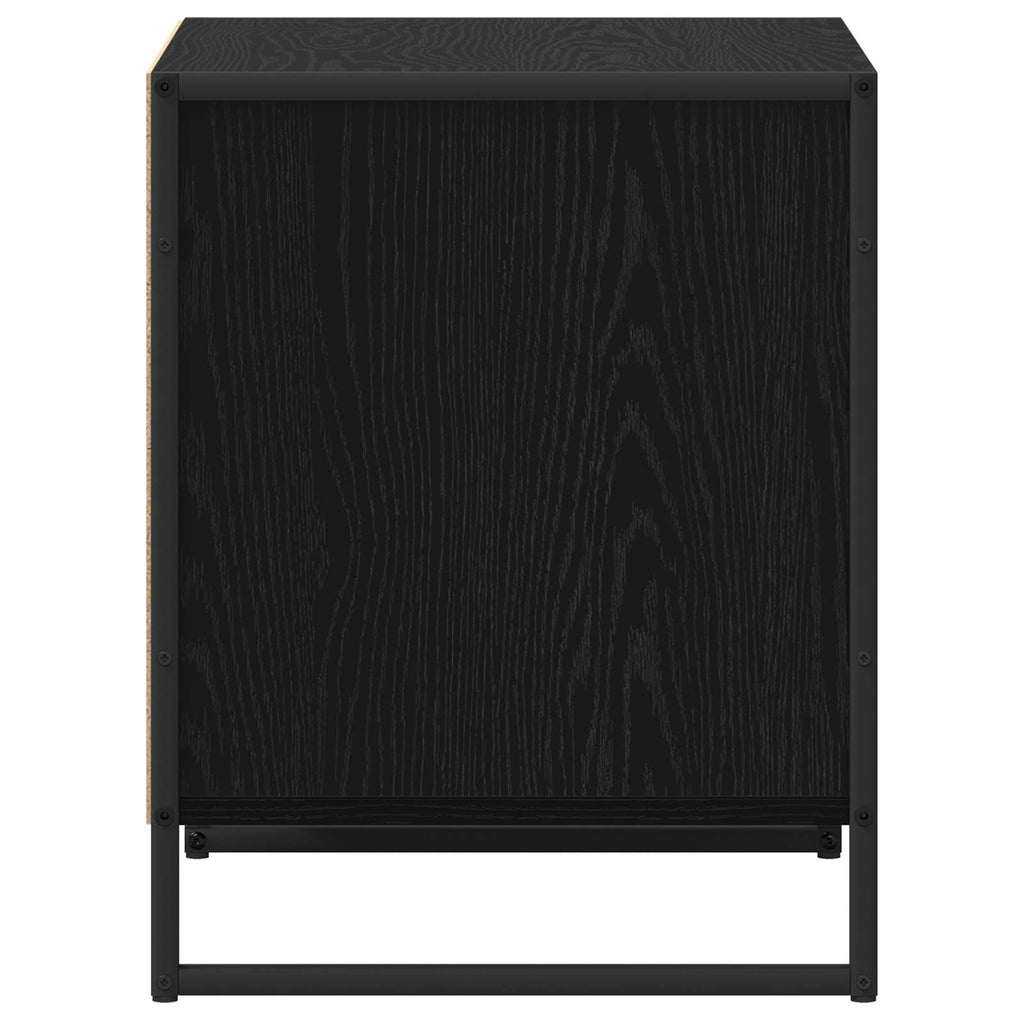 vidaXL Stolik nocny z szufladą 2 pcs Czarny Dąb 50 x 39,5 x 50 cm