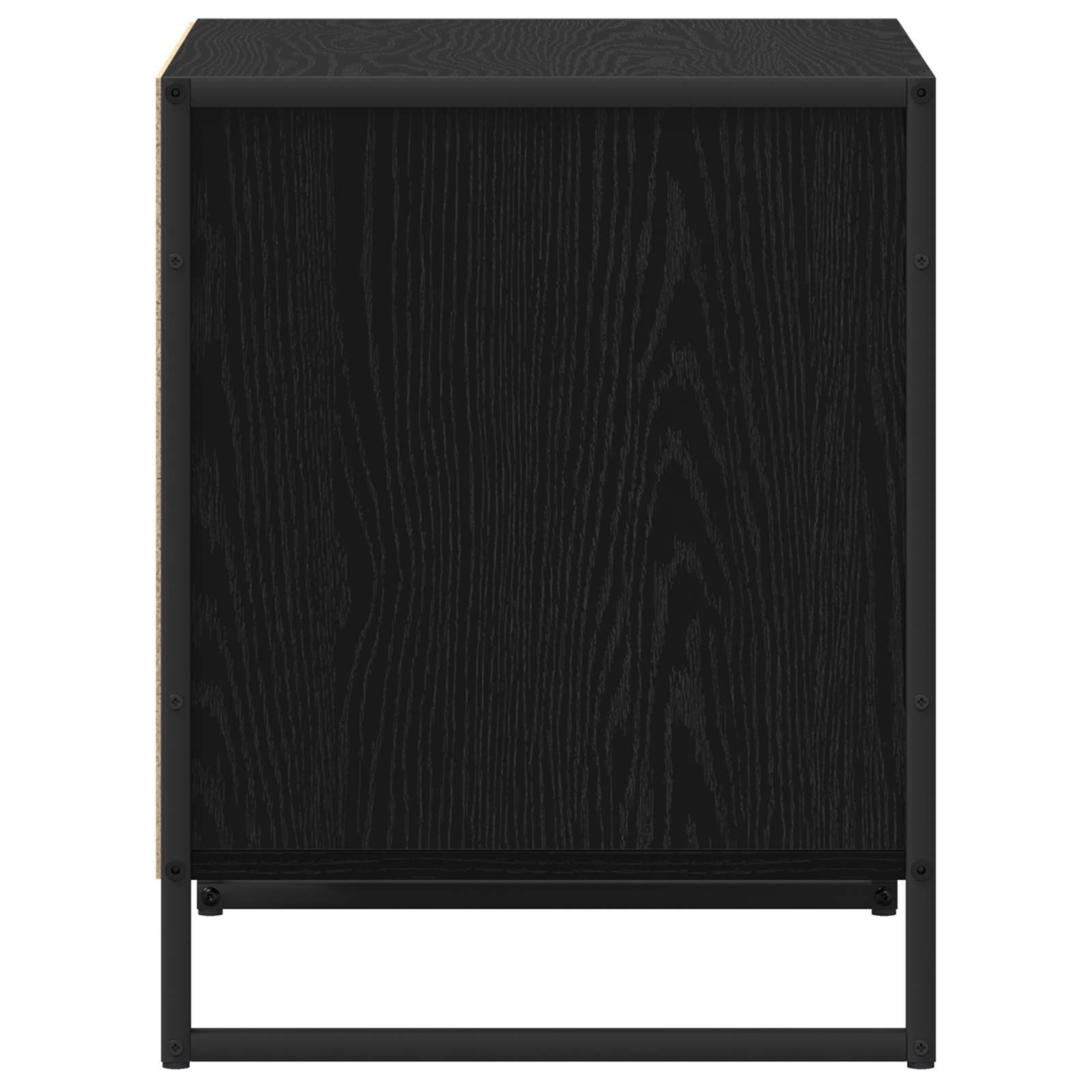 vidaXL Stolik nocny z szufladą 2 pcs Czarny Dąb 50 x 39,5 x 50 cm