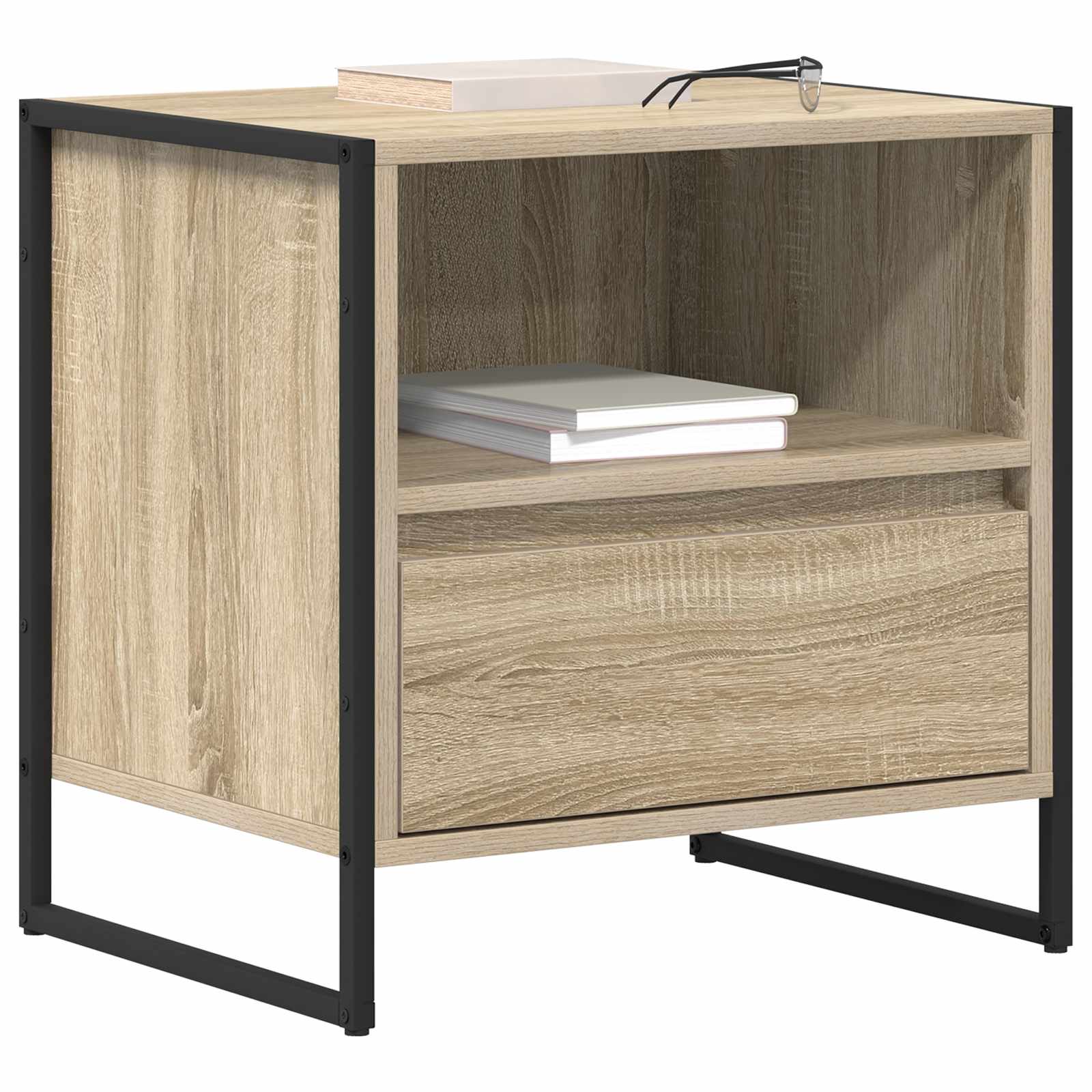 vidaXL Stolik nocny Sonoma 50 x 39,5 x 50 cm Materiał drewnopochodny