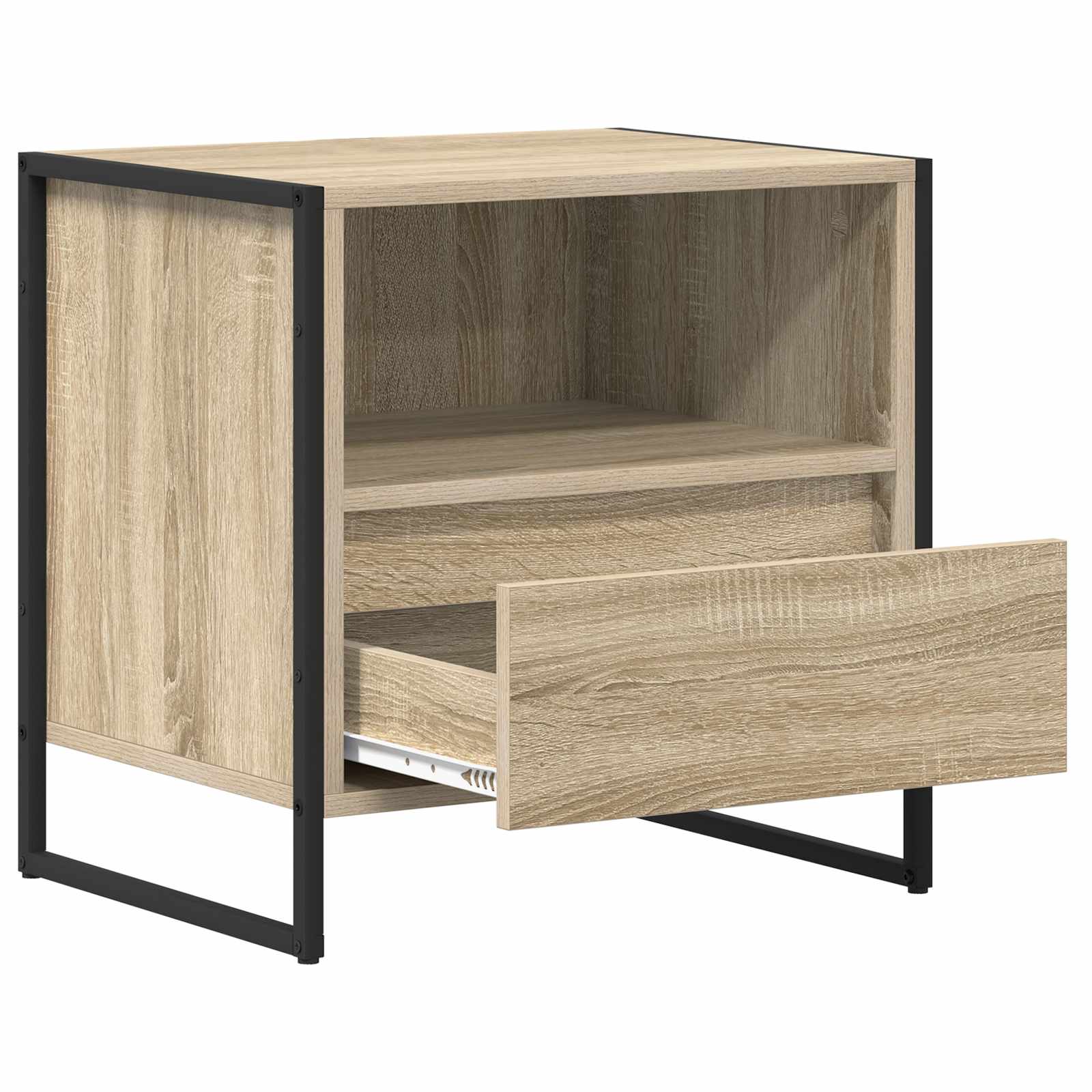 vidaXL Stolik nocny z szufladą 2 pcs Sonoma 50 x 39,5 x 50 cm