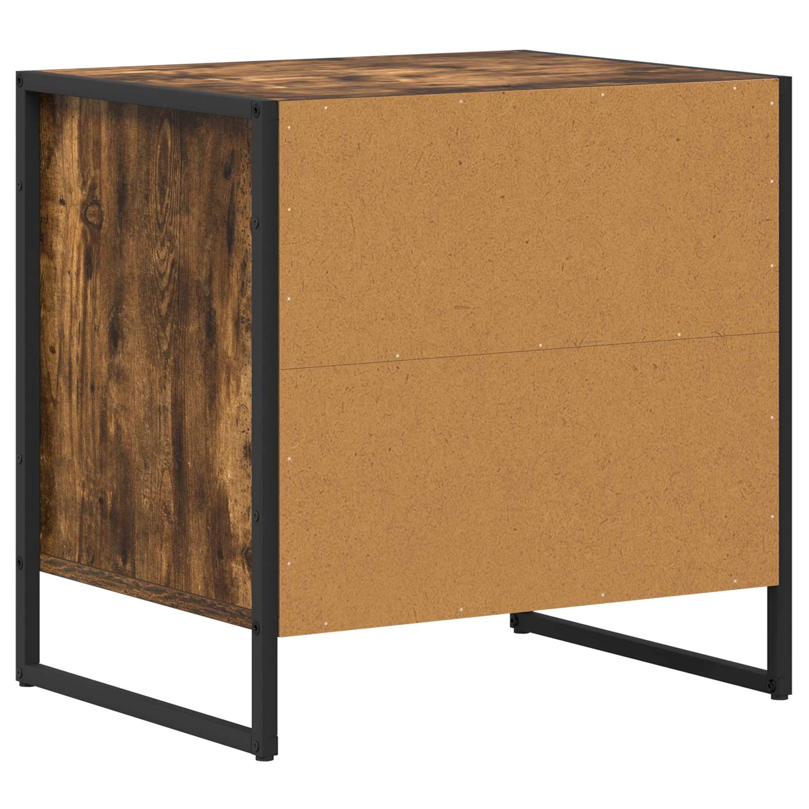 vidaXL Stolik nocny z szufladą 2 pcs Dąb dymny 50 x 39,5 x 50 cm
