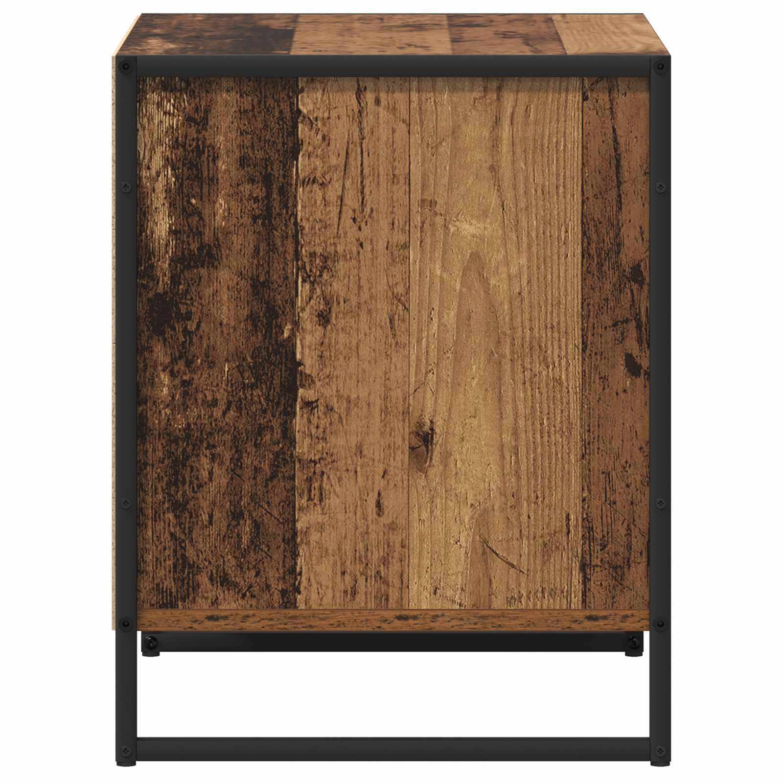 vidaXL Stolik nocny z szufladą Stare drewno 50 x 39,5 x 50 cm