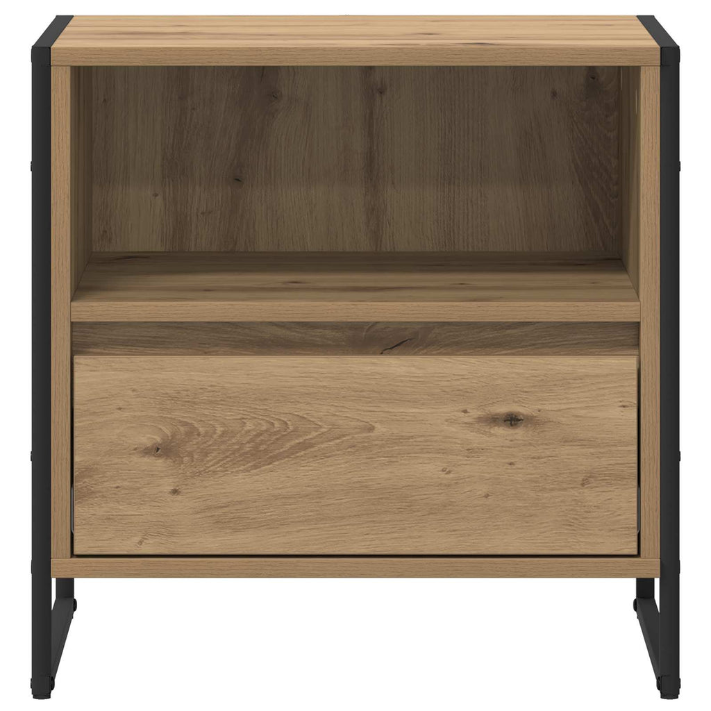 vidaXL Stolik nocny z szufladą Dąb rzemieślniczy 50 x 39,5 x 50 cm