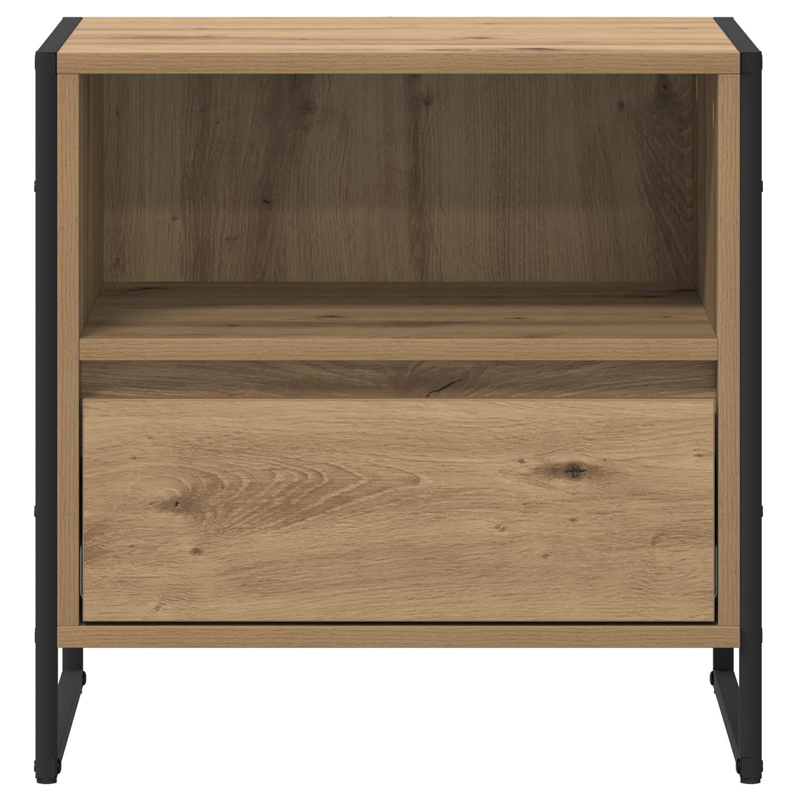 vidaXL Stolik nocny z szufladą Dąb rzemieślniczy 50 x 39,5 x 50 cm