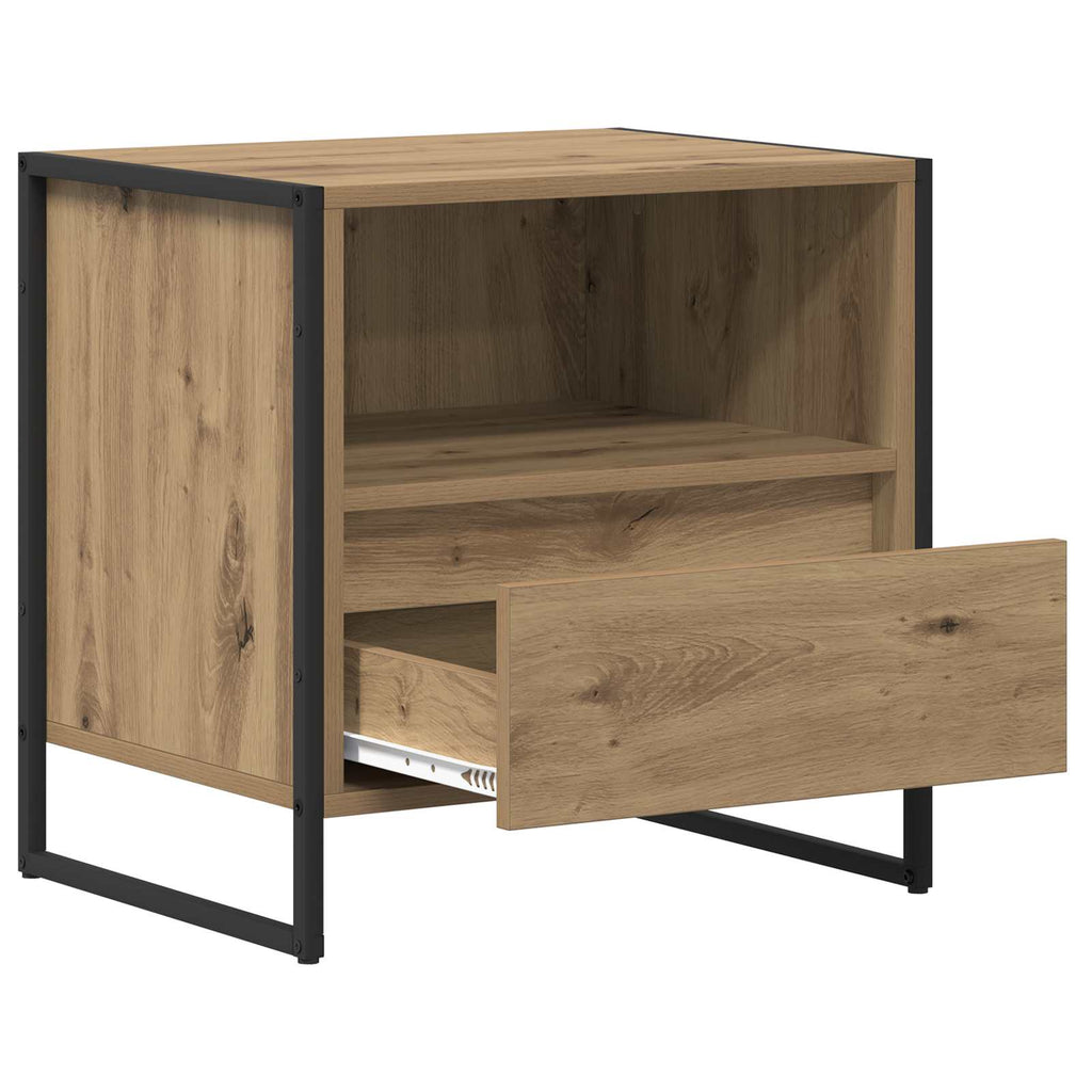 vidaXL Stolik nocny 2 pcs Dąb rzemieślniczy 50 x 39,5 x 50 cm