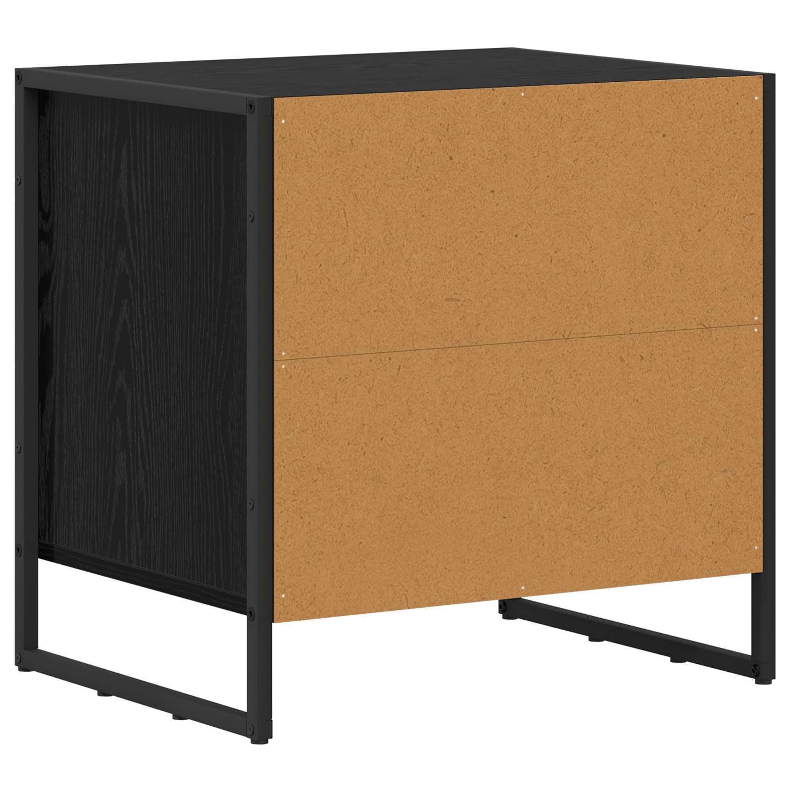 vidaXL Stolik nocny z szufladą 2 pcs Czarny Dąb 50 x 39.5 x 50 cm