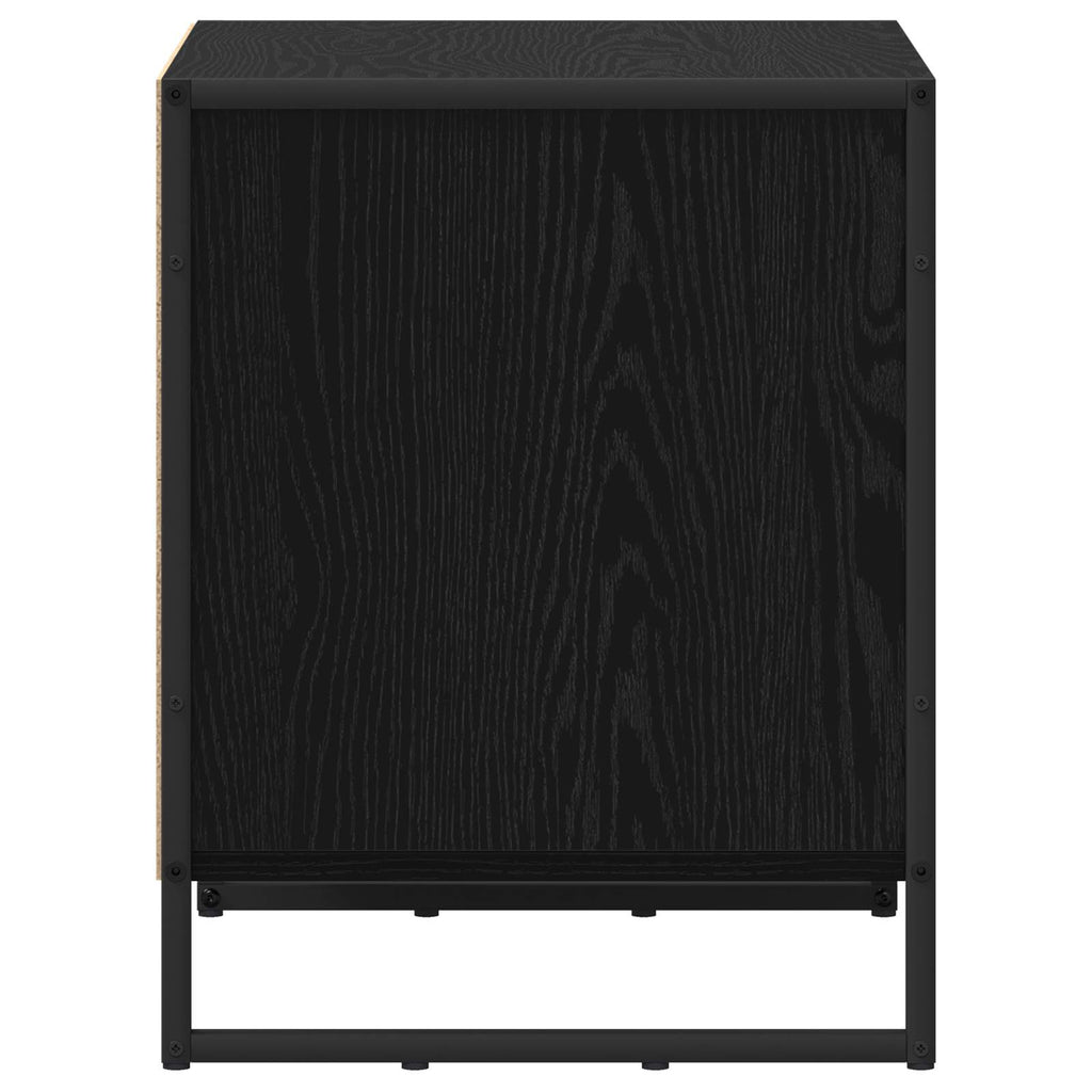 vidaXL Stolik nocny z szufladą 2 pcs Czarny Dąb 50 x 39.5 x 50 cm