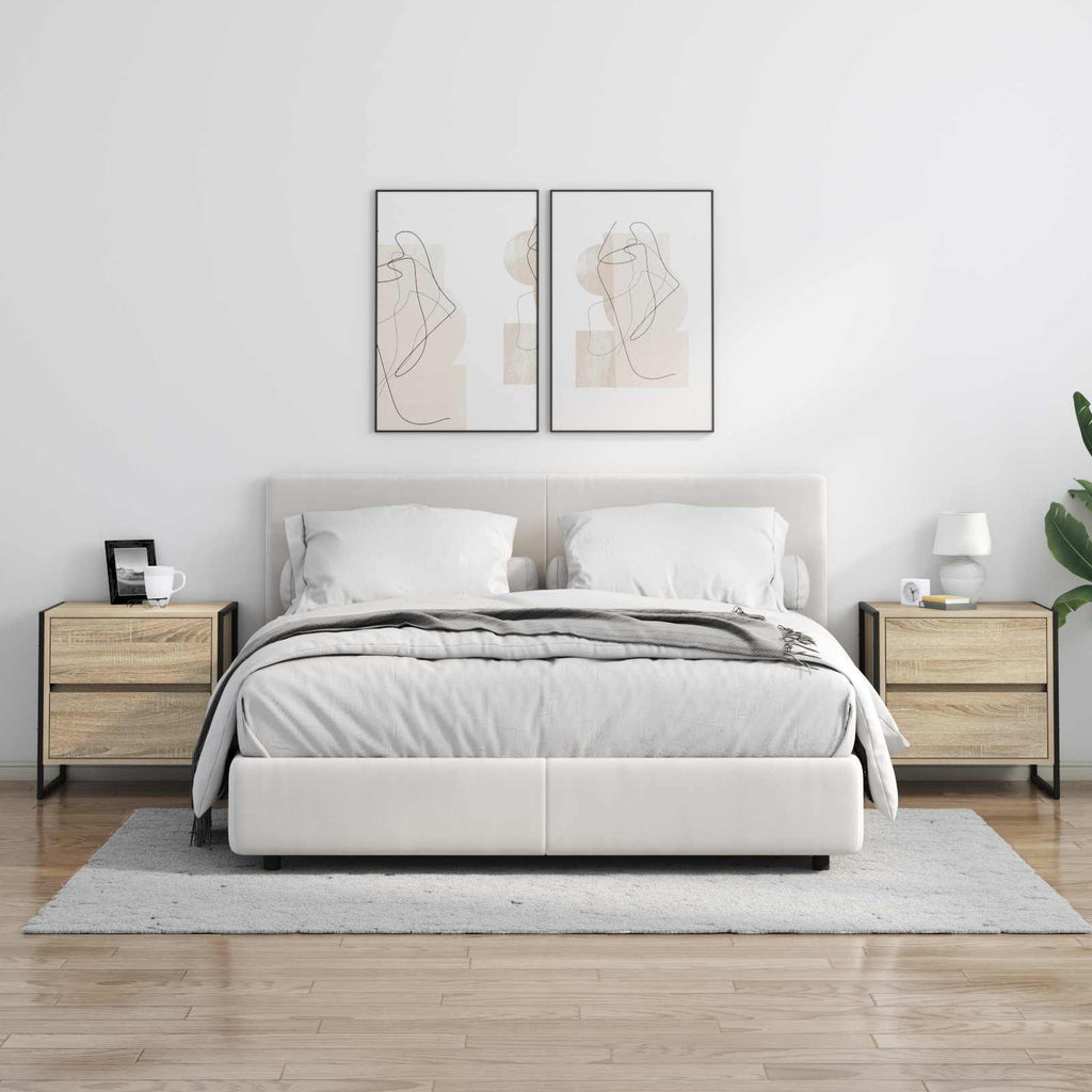 vidaXL Stolik nocny Sonoma 50 x 39.5 x 50 cm Materiał drewnopochodny