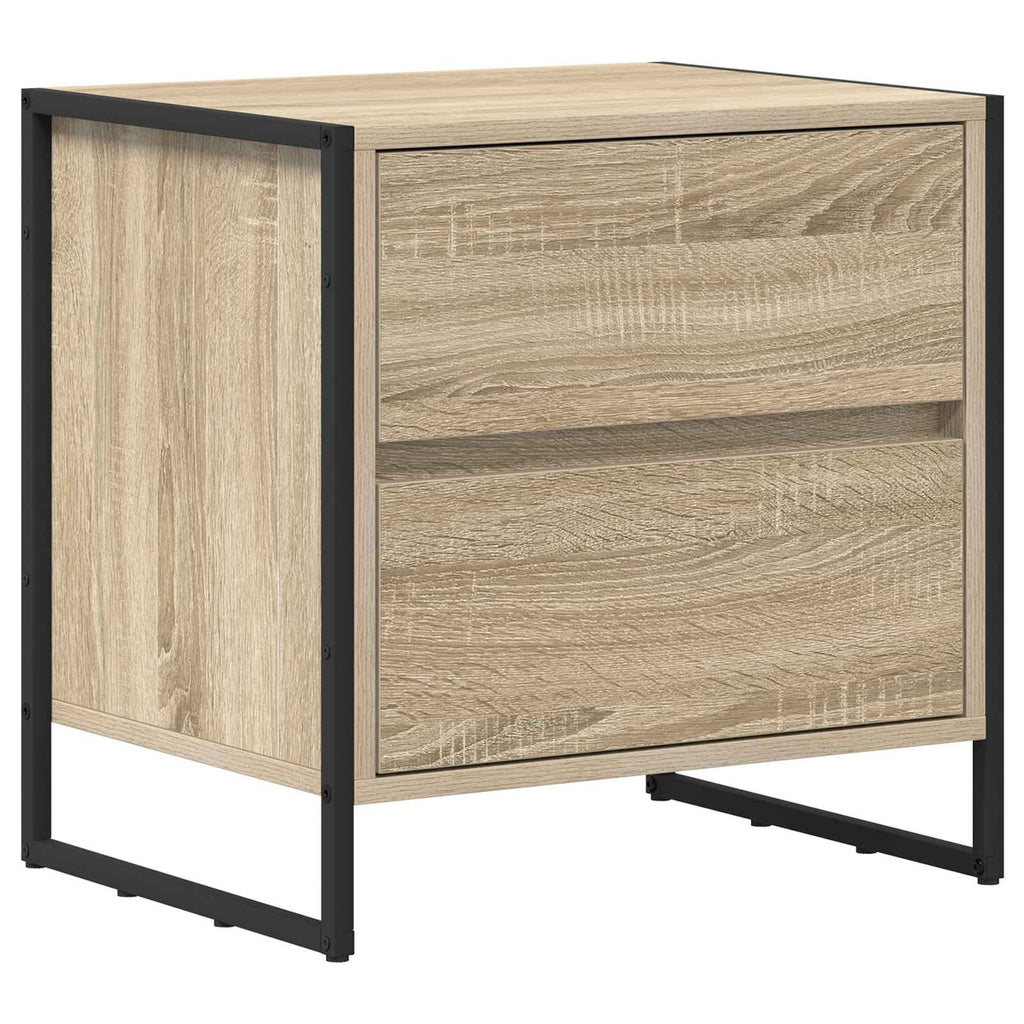vidaXL Stolik nocny z szufladą 2 pcs Sonoma 50 x 39.5 x 50 cm