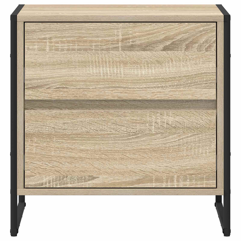 vidaXL Stolik nocny z szufladą 2 pcs Sonoma 50 x 39.5 x 50 cm