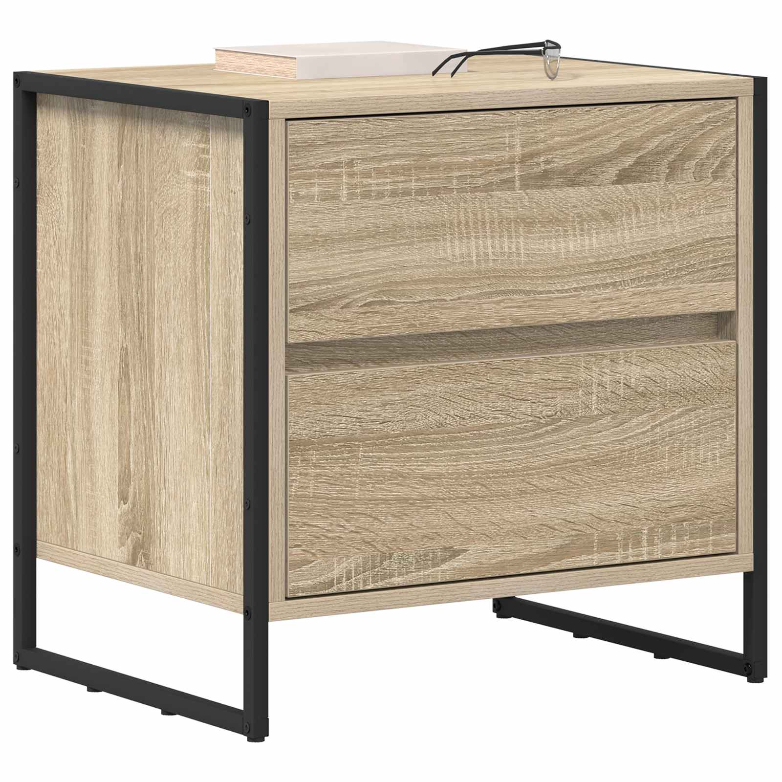 vidaXL Stolik nocny z szufladą 2 pcs Sonoma 50 x 39.5 x 50 cm