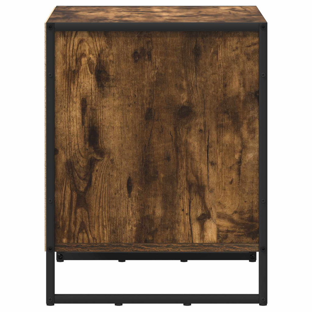 vidaXL Stolik nocny z szufladą Dąb dymny 50 x 39.5 x 50 cm