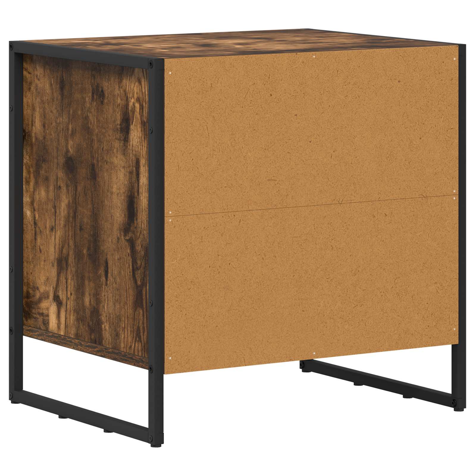 vidaXL Stolik nocny z szufladą 2 pcs Dąb dymny 50 x 39.5 x 50 cm