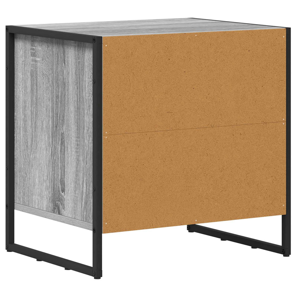 vidaXL Stolik nocny z szufladą Szary Sonoma 50 x 39.5 x 50 cm