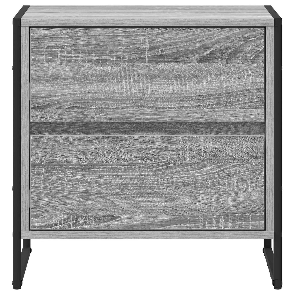 vidaXL Stolik nocny z szufladą Szary Sonoma 50 x 39.5 x 50 cm