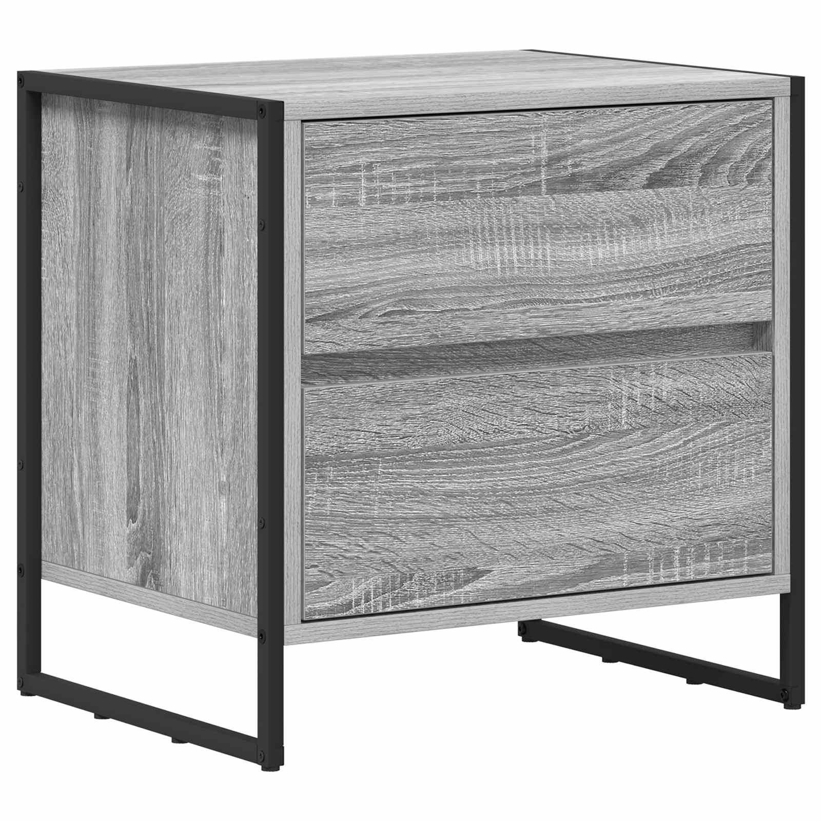 vidaXL Stolik nocny z szufladą 2 pcs Szary Sonoma 50 x 39.5 x 50 cm