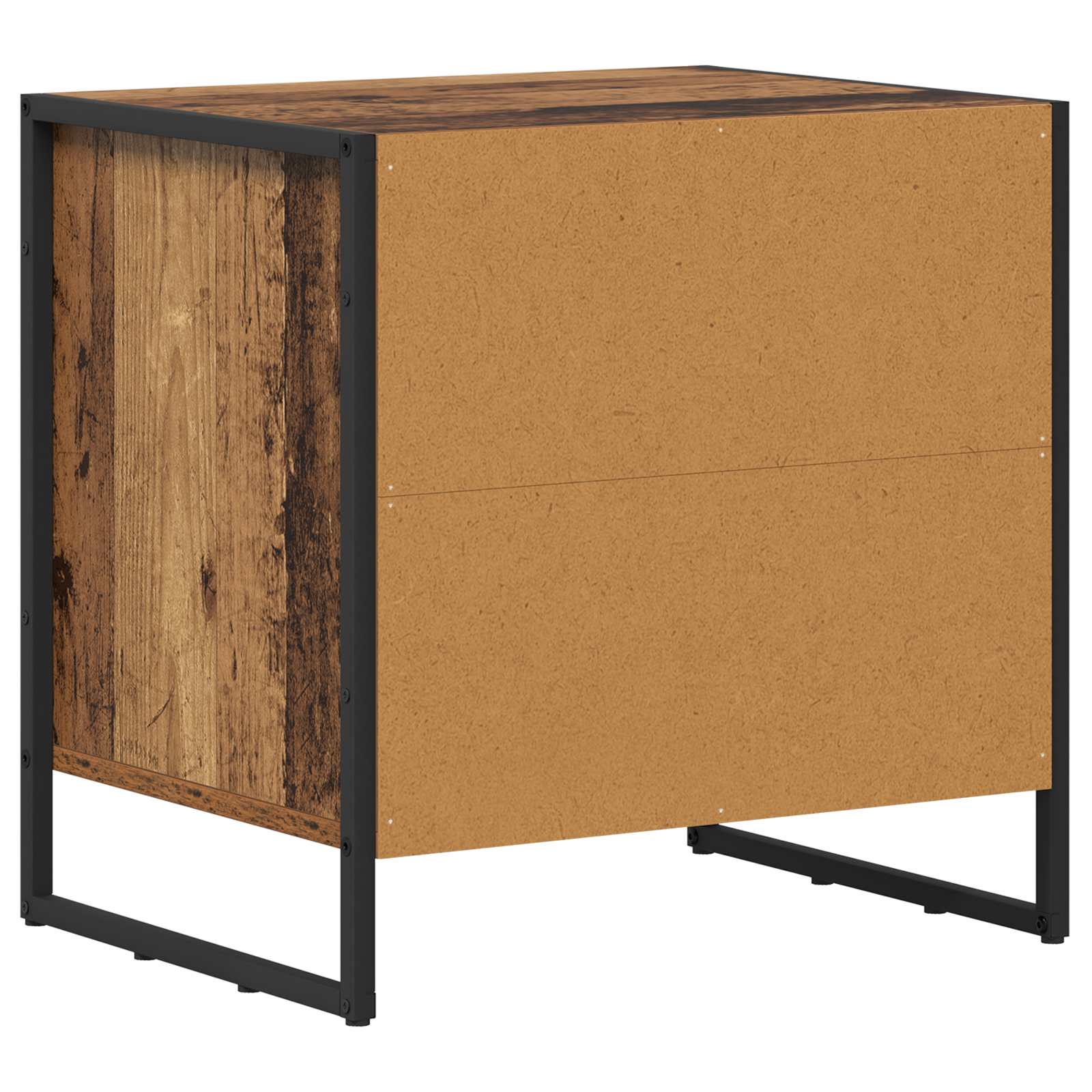 vidaXL Stolik nocny z szufladą Stare drewno 50 x 39.5 x 50 cm