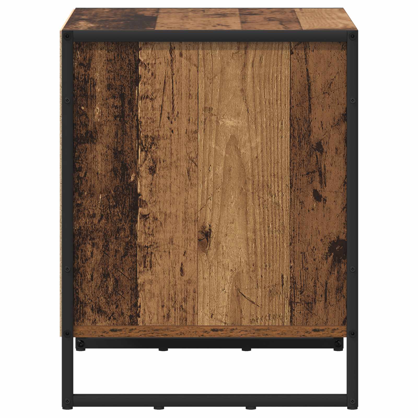 vidaXL Stolik nocny z szufladą Stare drewno 50 x 39.5 x 50 cm