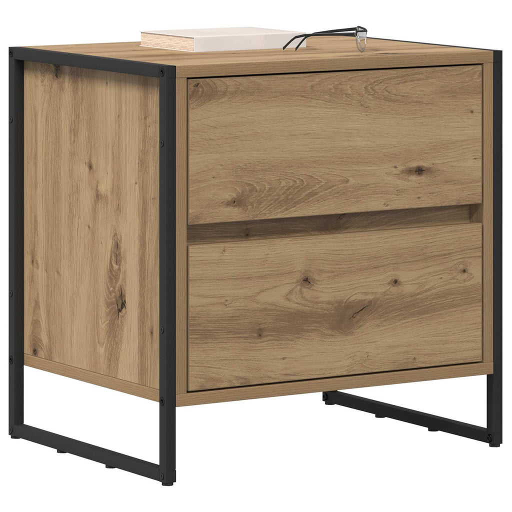 vidaXL Stolik nocny z szufladą Dąb rzemieślniczy 50 x 39.5 x 50 cm