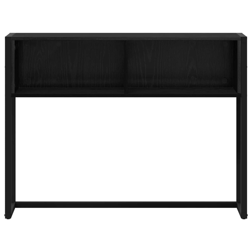 vidaXL Stolik końcowy z przechowywaniem Czarny Dąb 100 x 36 x 75 cm