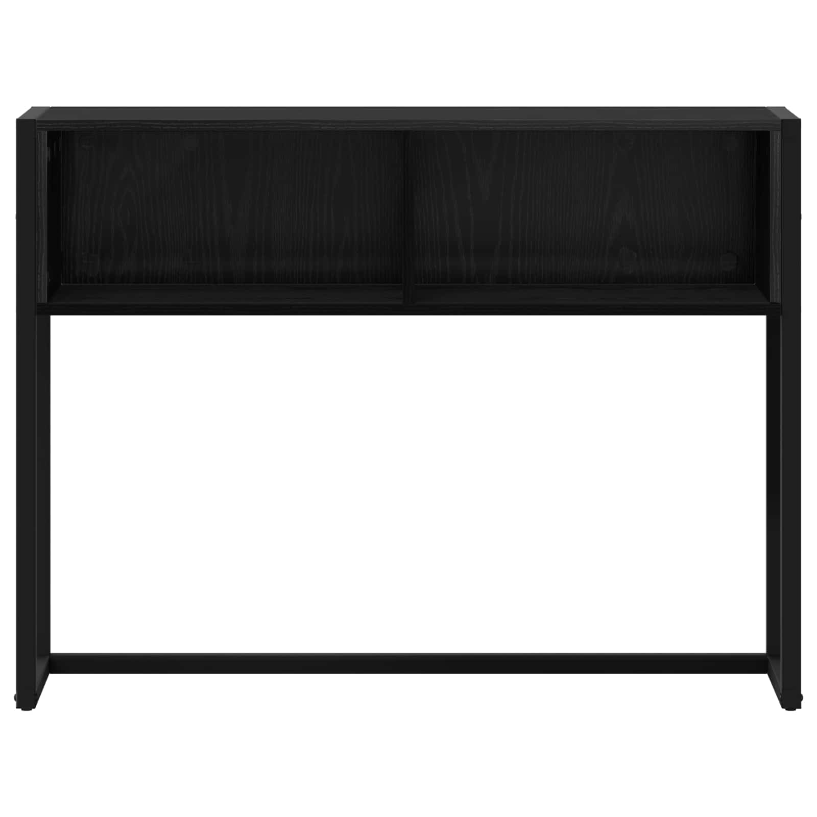 vidaXL Stolik końcowy z przechowywaniem Czarny Dąb 100 x 36 x 75 cm
