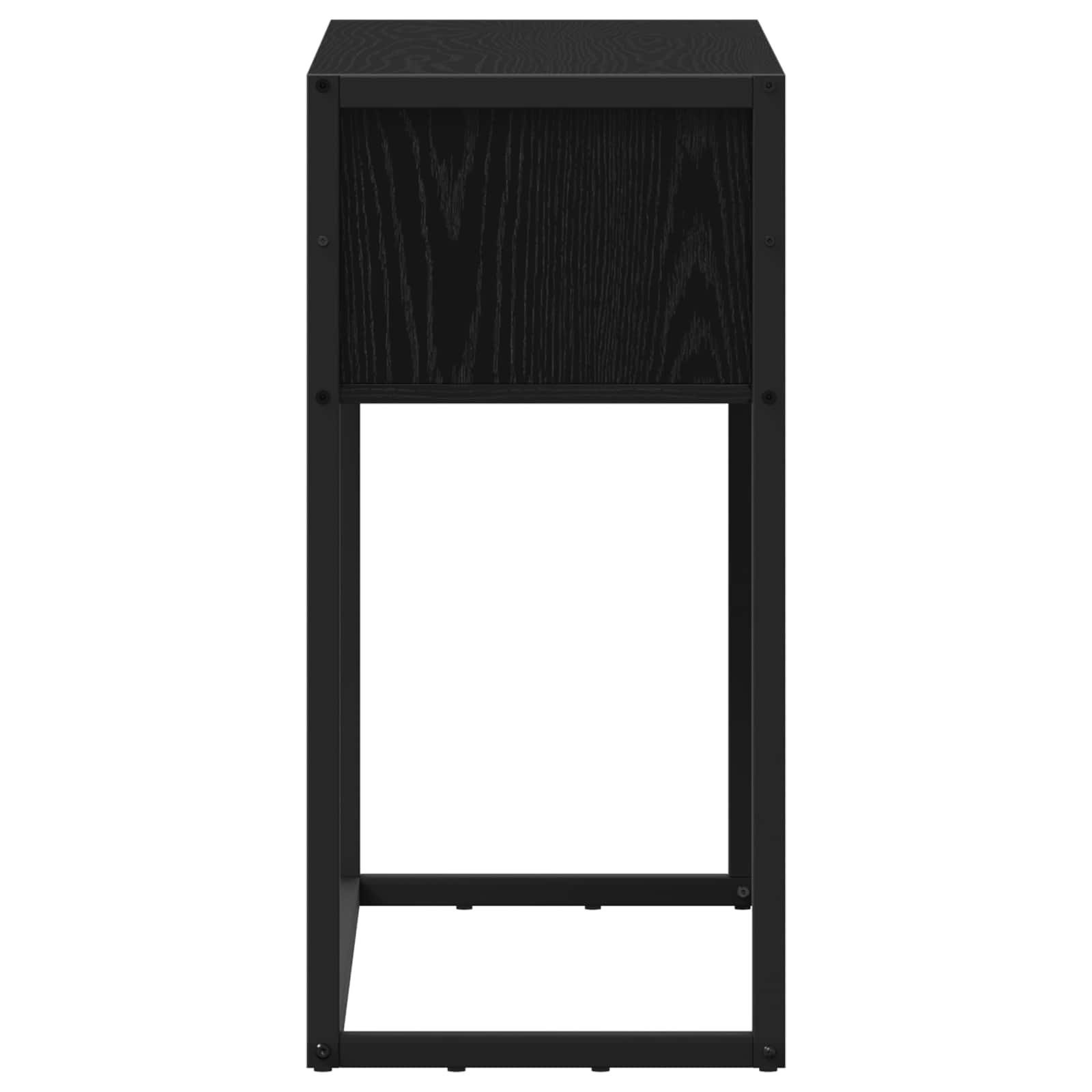 vidaXL Stolik końcowy z przechowywaniem Czarny Dąb 100 x 36 x 75 cm
