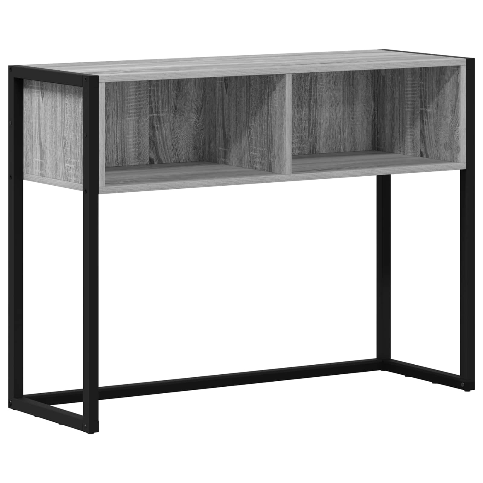 vidaXL Stolik końcowy z przechowywaniem Szary Sonoma 100 x 36 x 75 cm