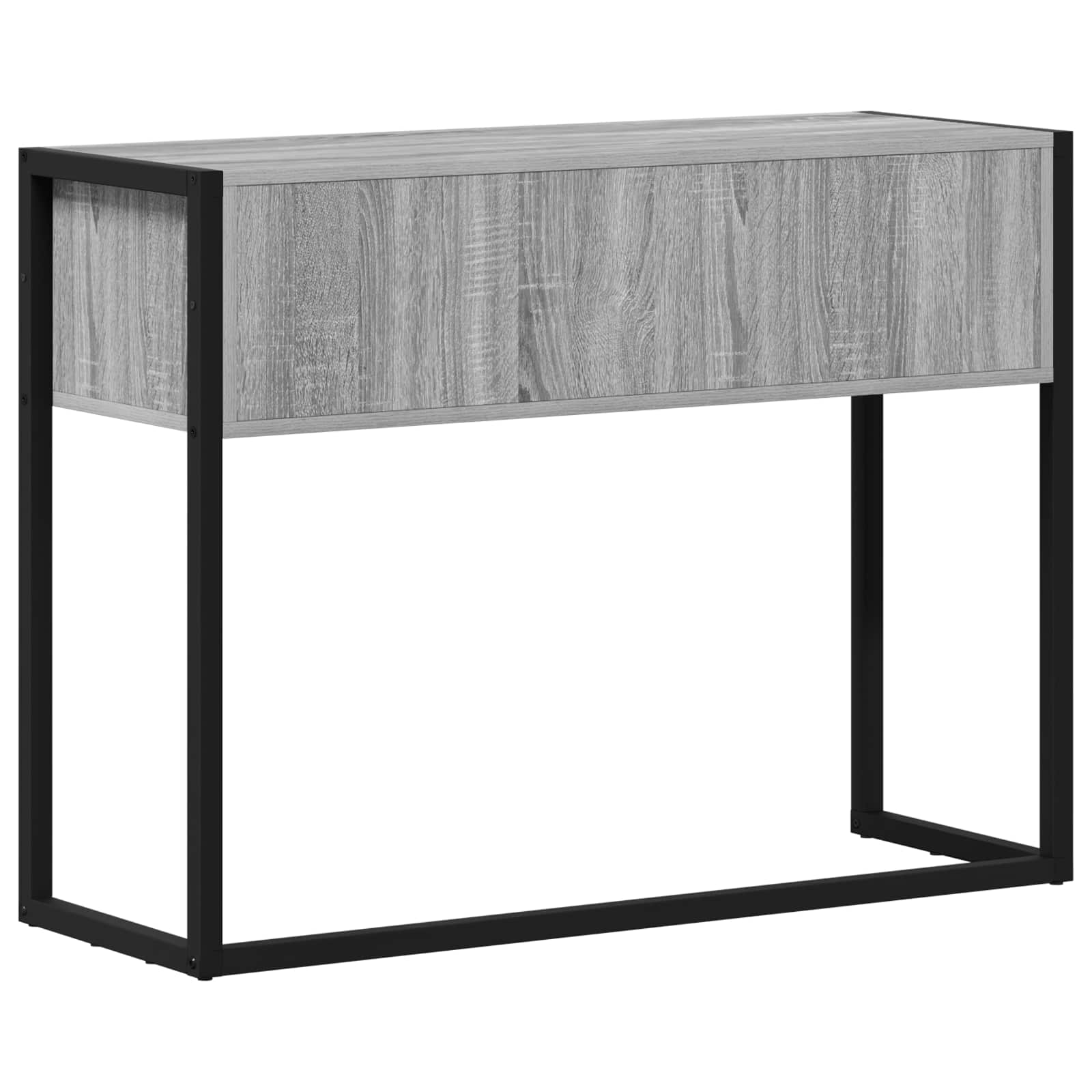 vidaXL Stolik końcowy z przechowywaniem Szary Sonoma 100 x 36 x 75 cm