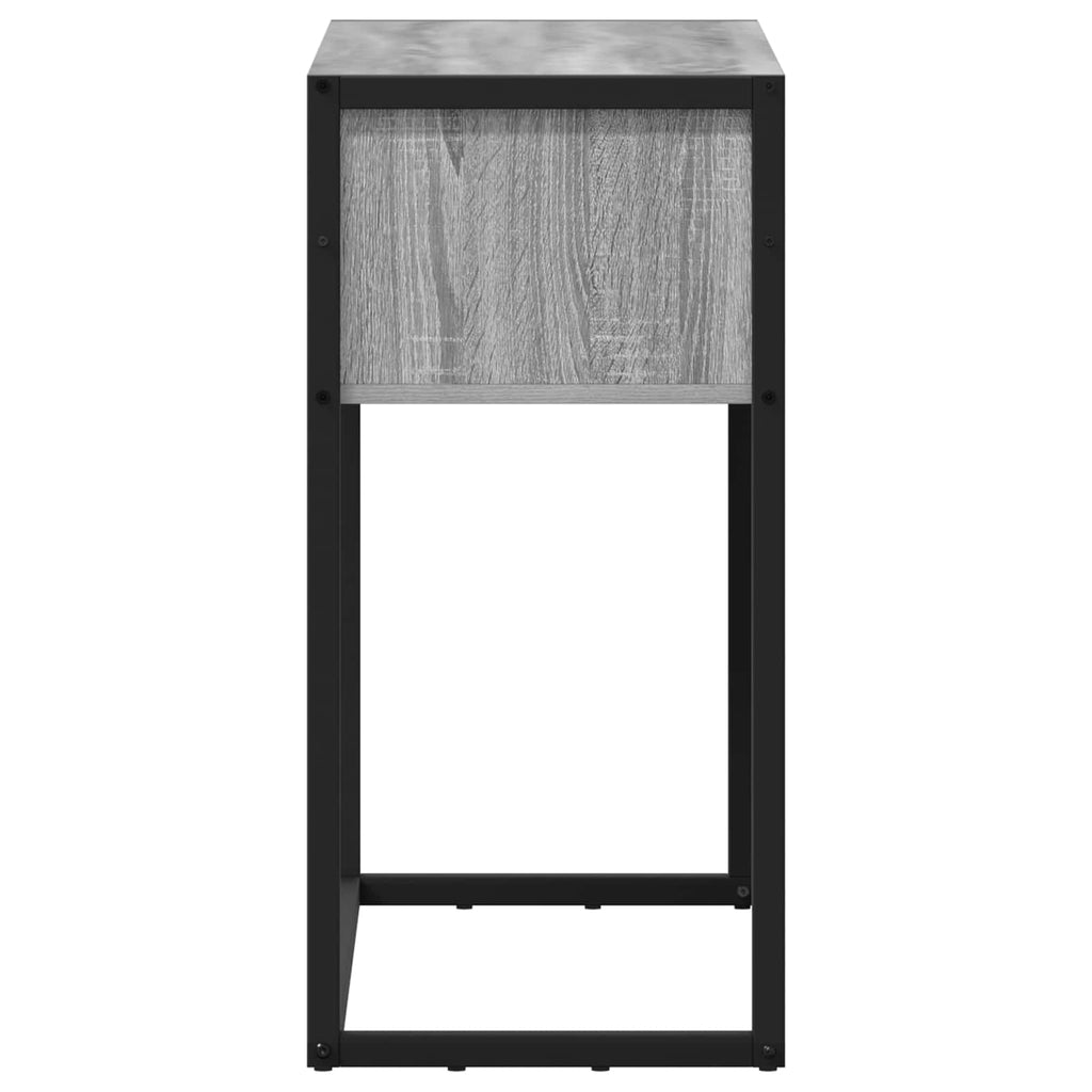 vidaXL Stolik końcowy z przechowywaniem Szary Sonoma 100 x 36 x 75 cm