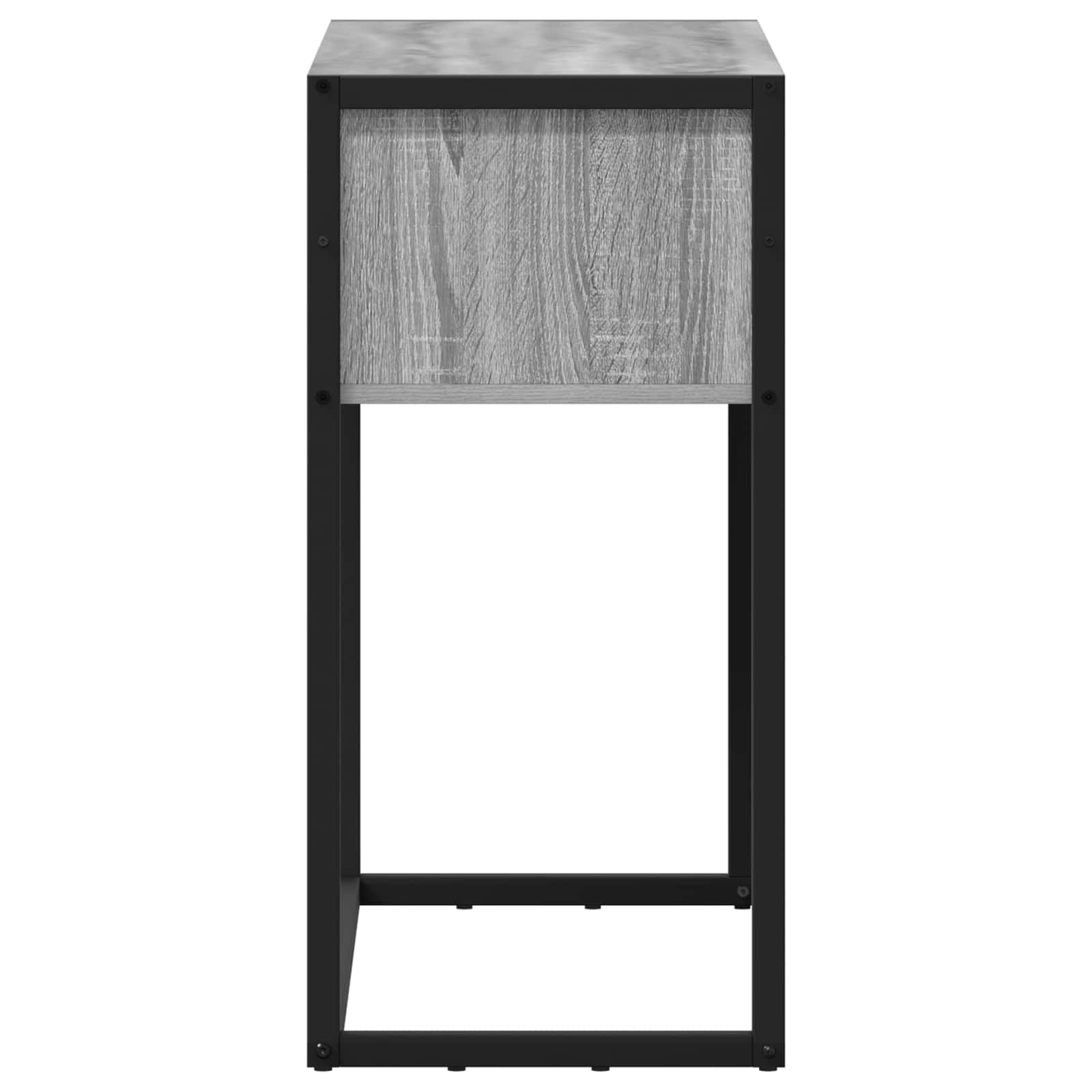 vidaXL Stolik końcowy z przechowywaniem Szary Sonoma 100 x 36 x 75 cm