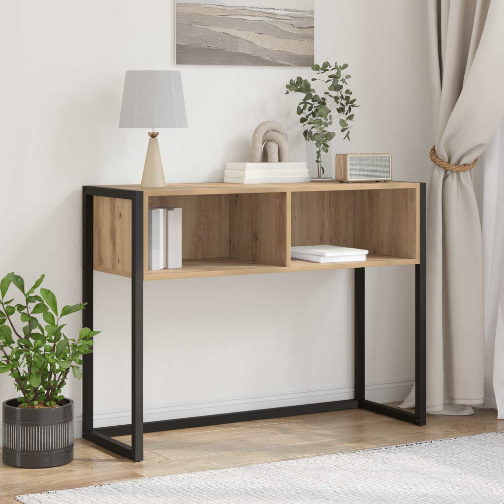 vidaXL Stolik końcowy Dąb rzemieślniczy 100 x 36 x 75 cm