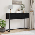 vidaXL Stolik końcowy z szufladą Czarny Dąb 100 x 36 x 75 cm