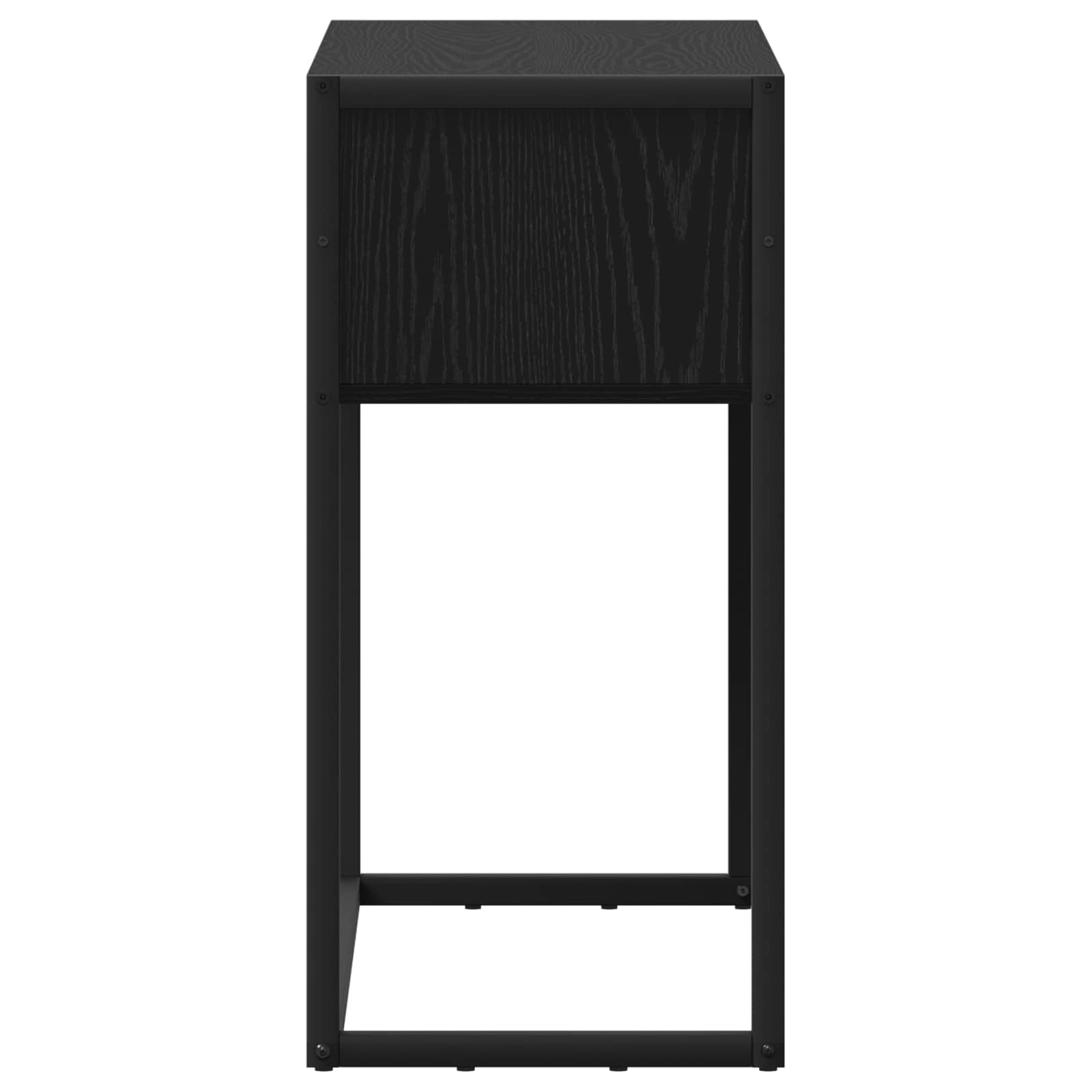 vidaXL Stolik końcowy z szufladą Czarny Dąb 100 x 36 x 75 cm