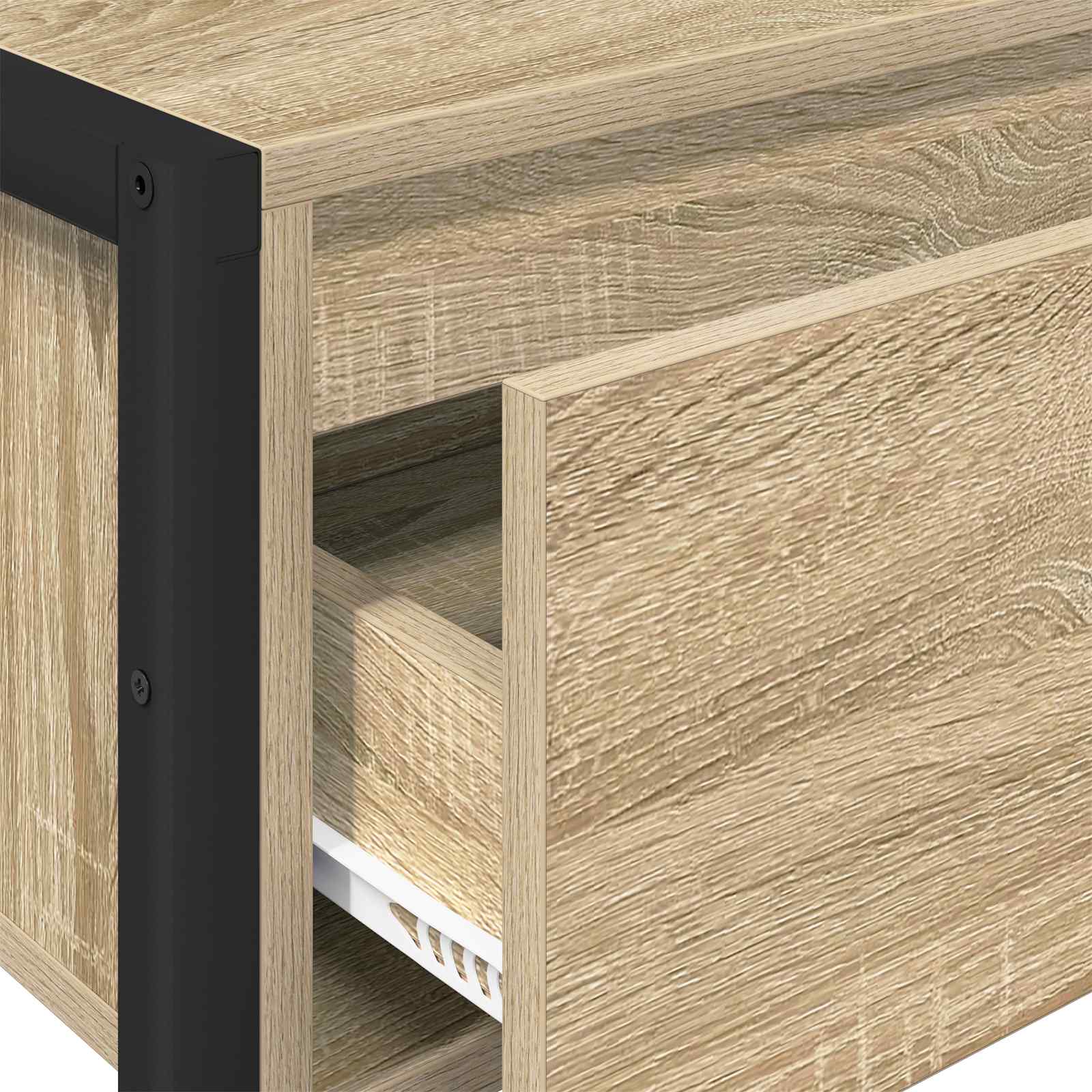vidaXL Stolik końcowy Sonoma 100 x 36 x 75 cm Materiał drewnopochodny