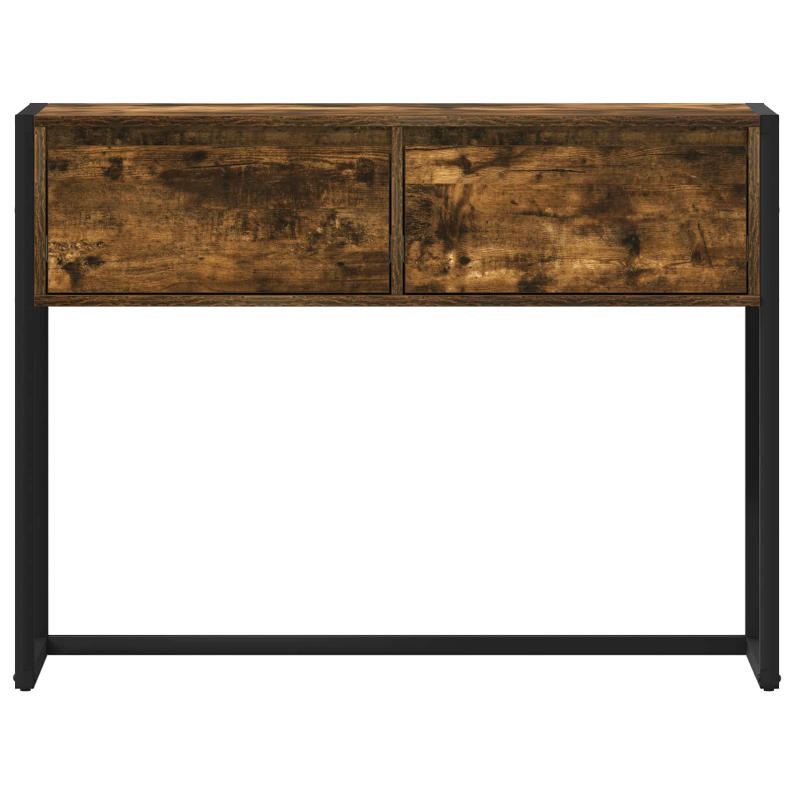 vidaXL Stolik końcowy z szufladą Dąb dymny 100 x 36 x 75 cm