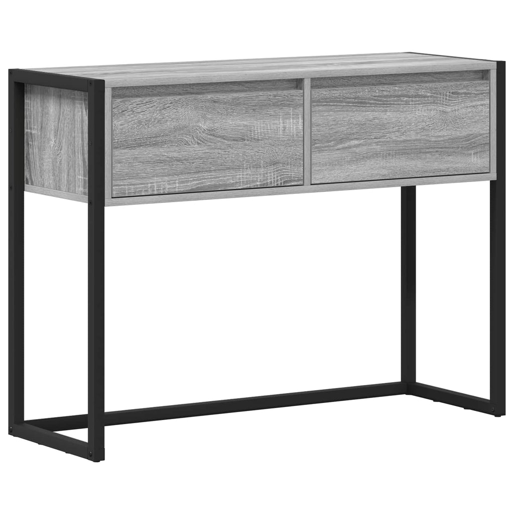 vidaXL Stolik końcowy z szufladą Szary Sonoma 100 x 36 x 75 cm