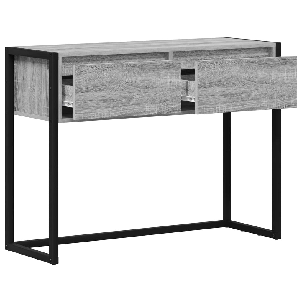vidaXL Stolik końcowy z szufladą Szary Sonoma 100 x 36 x 75 cm