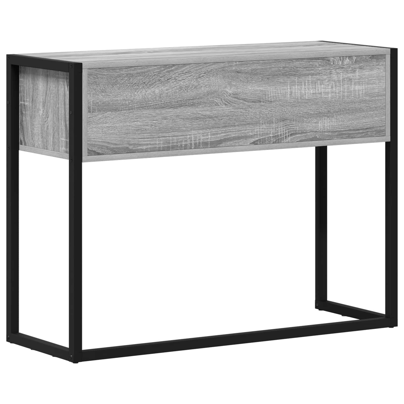 vidaXL Stolik końcowy z szufladą Szary Sonoma 100 x 36 x 75 cm