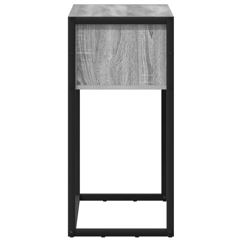 vidaXL Stolik końcowy z szufladą Szary Sonoma 100 x 36 x 75 cm
