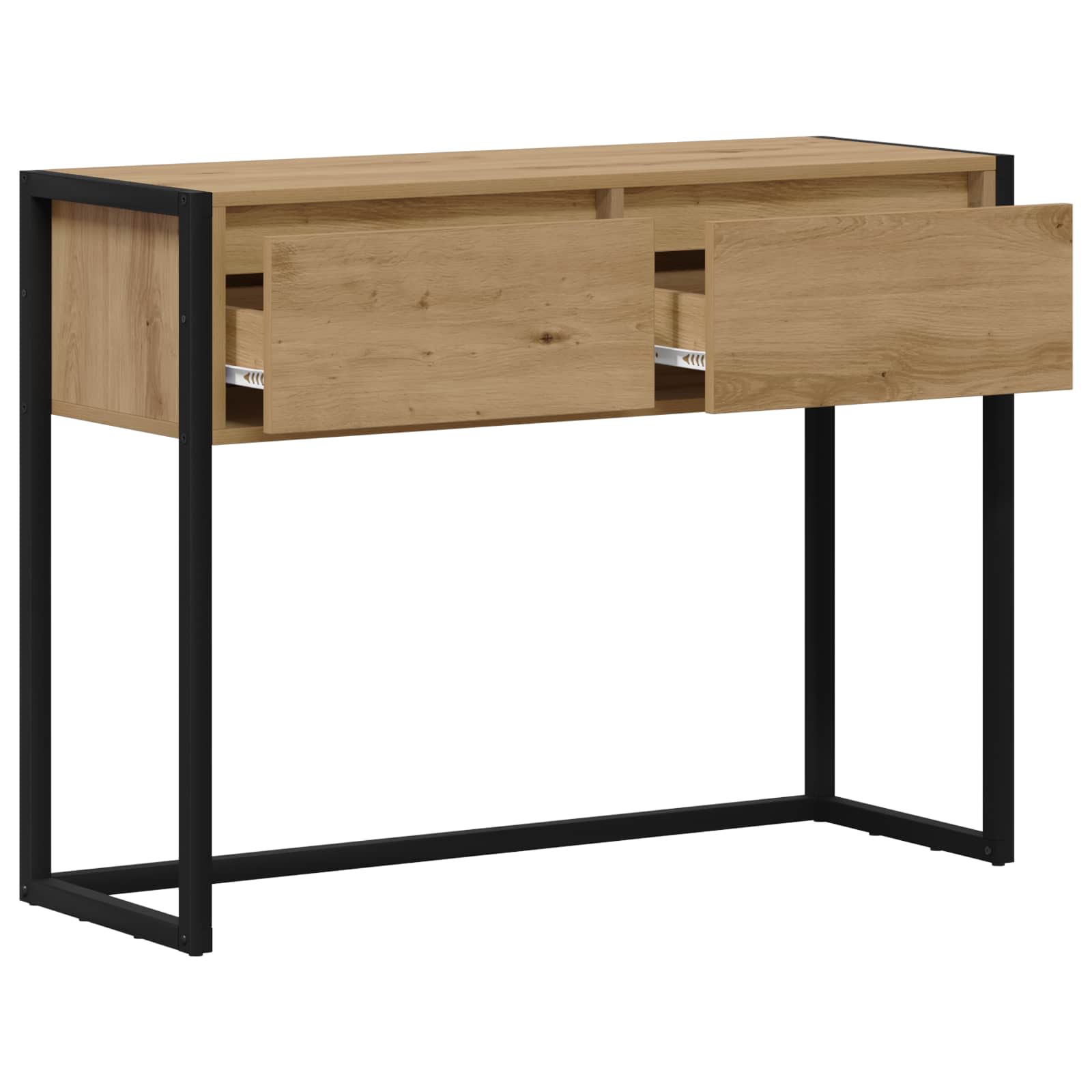 vidaXL Stolik końcowy z szufladą Dąb rzemieślniczy 100 x 36 x 75 cm