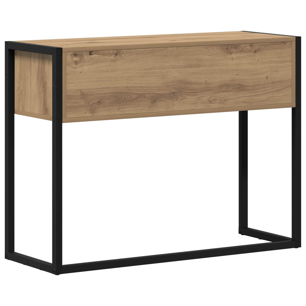 vidaXL Stolik końcowy z szufladą Dąb rzemieślniczy 100 x 36 x 75 cm