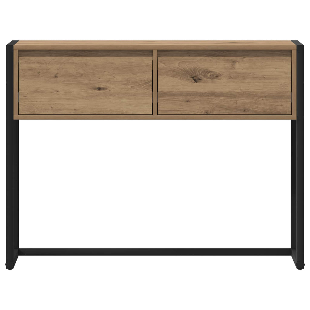 vidaXL Stolik końcowy z szufladą Dąb rzemieślniczy 100 x 36 x 75 cm