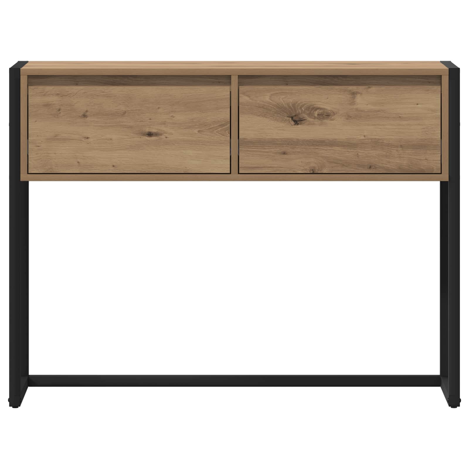 vidaXL Stolik końcowy z szufladą Dąb rzemieślniczy 100 x 36 x 75 cm