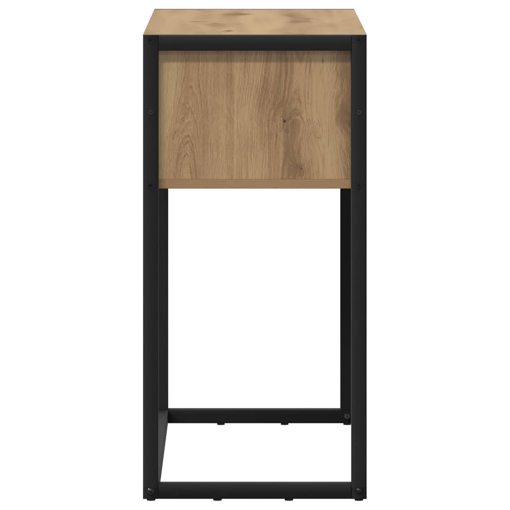 vidaXL Stolik końcowy z szufladą Dąb rzemieślniczy 100 x 36 x 75 cm