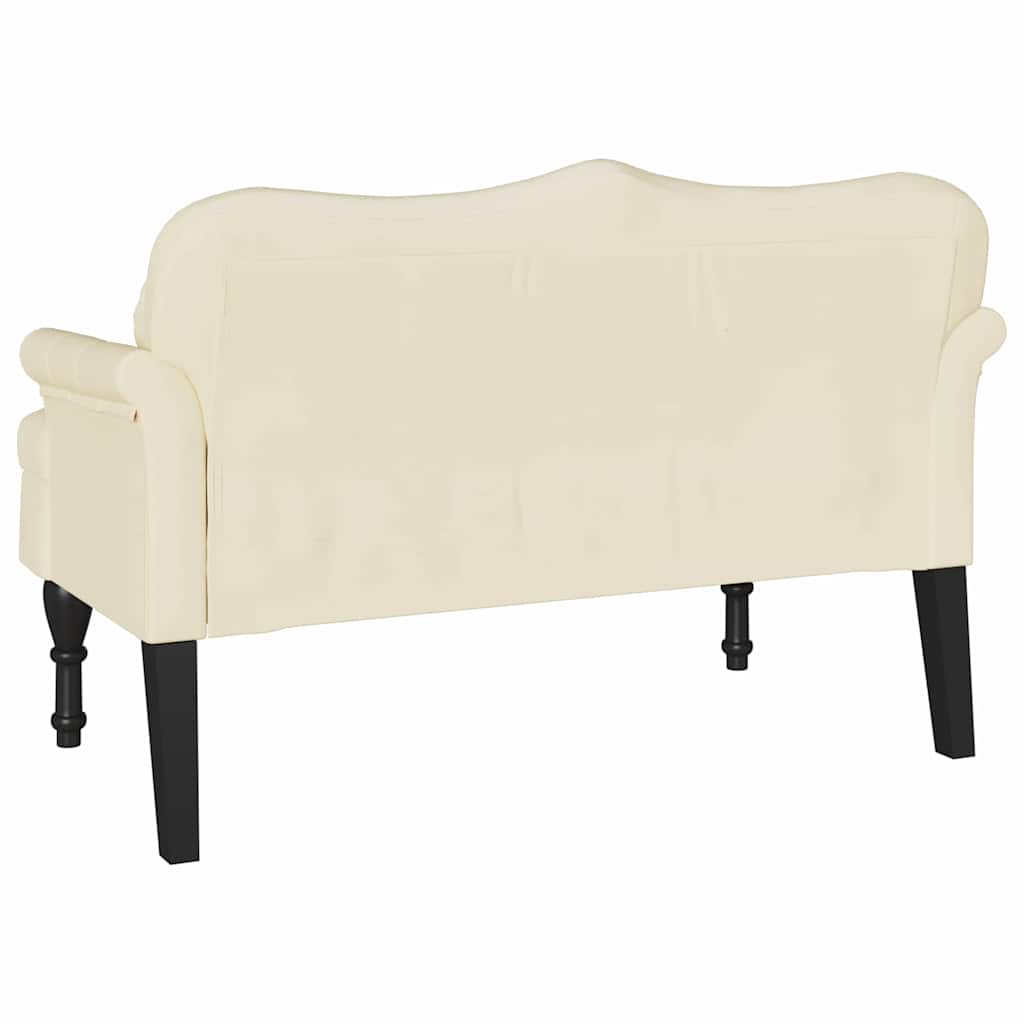 vidaXL Fotel Chesterfield Kremowy 120,5 x 65 x 75 cm Skóra ekologiczna